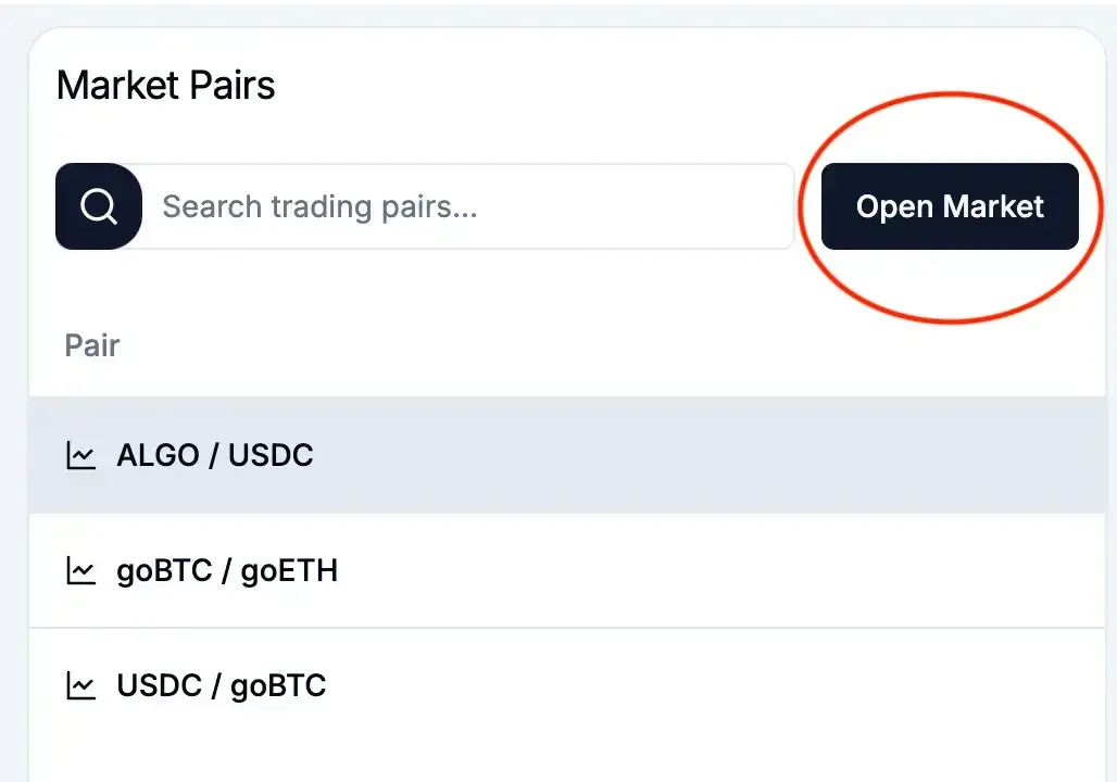 Market Pair Screenshot